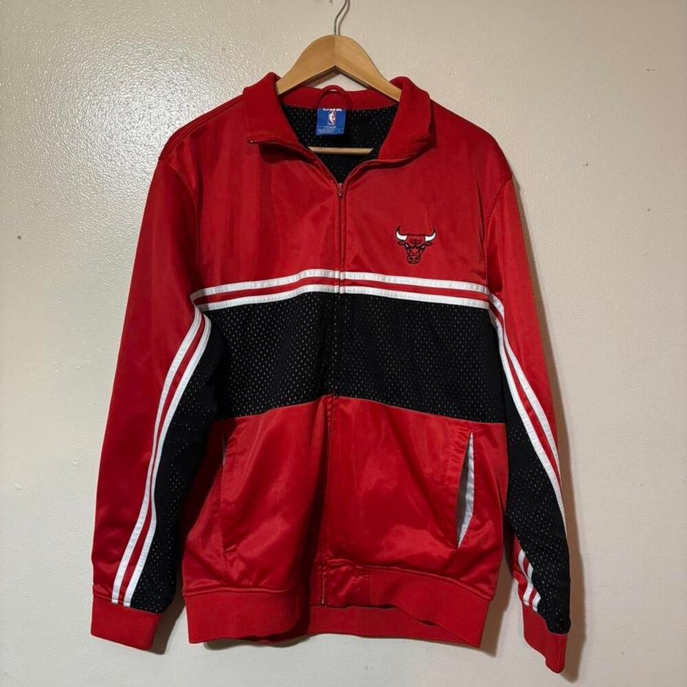 NBA UNK Blue Label Chicago Bulls Basketball Track Zip Up Jacket Size Men’s L